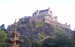 Edinburgh Castle sits on top of a volcanic plug